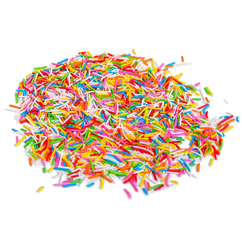 Mini Naalden Cake Suiker Confetti Candy Gemengde Kleuren Eetbare Verjaardag Materiaal Simulatie Zoete Jimmies Sprinkles