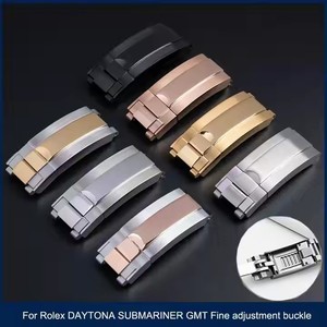 Boucle coulissante de luxe pour R-olex <span class=keywords><strong>Daytona</strong></span> sous boucles ajustées en <span class=keywords><strong>acier</strong></span> inoxydable fermoir de bracelet de montre bouton en métal 16*9mm - Product Image 2