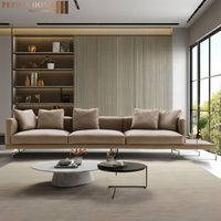 Canapé modulable moderne et léger de luxe Table d'appoint créative pour la maison Hôtels Villas Meubles de salon Canapé modulaire en tissu et cuir