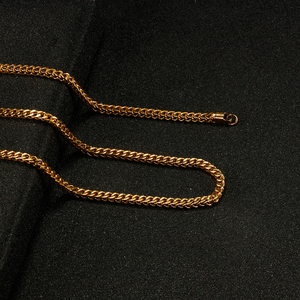 Collares de hombre de alta calidad a la moda impermeable 18K chapado en oro de acero inoxidable estilo Hip Hop joyería étnica para regalos - Product Image 4