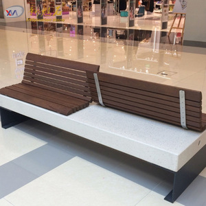 Nuevo Banco de Hormigón GRC para Exteriores Magic Stone con Madera Anticorrosión para Ingeniería de Paisajismo Municipal - Product Image 2
