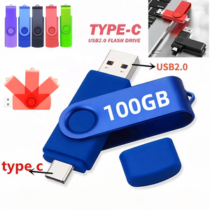 แฟลชไดรฟ์พลาสติกแบบพกพา USB 2.0 ความเร็วสูง ใช้งานได้สองรูปแบบ ความจุ 512MB-128GB เหมาะสำหรับโทรศัพท์มือถือ แล็ปท็อป แท็บเล็ต - Product Image 2