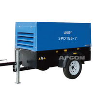 Compresseur d'air portable diesel à vis 1000 CFM 9 bars, unité de compression d'air entraînée par moteur pour l'exploitation minière