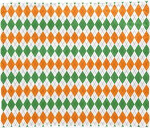 Nouveau personnalisé Orange et vert Festival irlande <span class=keywords><strong>Plaid</strong></span> flanelle polaire jeter couverture en peluche pour chambre - Product Image 2