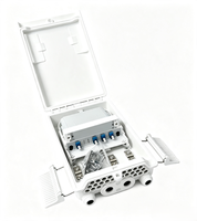 Caja de Distribución de Fibra Óptica NAP CTO Cuadrada de 24 Núcleos, Impermeable, Tipo 4 Entradas y 24 Salidas, Caja de Cierre para Divisor de Fibra Óptica