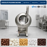 Machine automatique de polissage et de glaçage du chocolat en acier inoxydable avec système de pulvérisation pour les noix