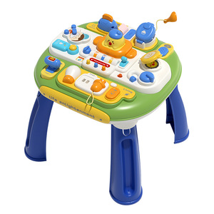 Table d'activités multifonctionnelle pour bébé, plateau d'apprentissage éducatif avec fonction musicale - Product Image 1