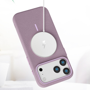 Funda Magnética para Teléfono con Textura de Lichi en TPU Suave y <span class=keywords><strong>Fibra</strong></span> Superfina en el Interior, para iPhone 17 16 Pro Max 17 Air, Antigolpes - Product Image 6