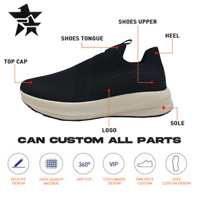 男士时尚潮流健身休闲网布透气步行运动鞋定制批发系带封口 - Product Image 2