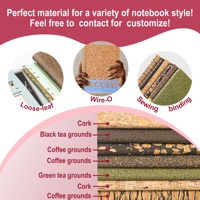 Schneller Versand Niedriger Preis A5 Notebook Grüner Tee Kork Kaffeesatz Hardcover Journal Geschenkset Tagebuch Undatiert Täglicher Wochen planer