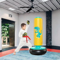 Muestra Gratuita: Saco de Boxeo Inflable de PVC para Kick Boxing, Saco de Boxeo Independiente con Relleno de Aire para Alivio del Estrés y Entrenamiento