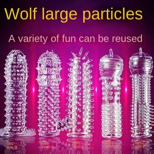 Préservatif en silicone réutilisable à picots pour hommes - Design <span class=keywords><strong>extra</strong></span> <span class=keywords><strong>large</strong></span> à picots pour allonger et stimuler, texture audacieuse pour usage adulte - Product Image 5