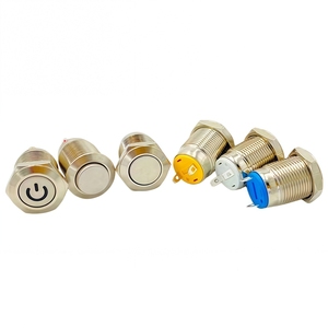 สวิตช์ปุ่มกดโลหะกันน้ำขนาด 12 มม. พร้อมไฟ LED ปุ่มเรืองแสงแบบรีเซ็ตตัวเองได้ - Product Image 2