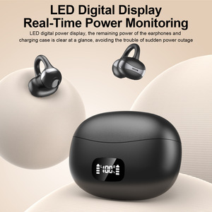 Auriculares Inalámbricos con Clip a Prueba de Fugas, Bluetooth 6.0 de Baja Latencia, Pantalla LED de Energía, Auriculares Deportivos con Clip Abierto - Product Image 2