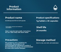 Compléments alimentaires à base d'huile de poisson en gélules molles pour renforcer l'immunité et aider à réduire les lipides sanguins.