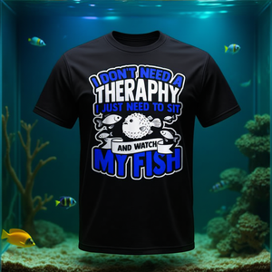 T-Shirt Unisex a Maniche Corte con Stampa Serigrafica a Tema Acquario e Pesci, Design per Adulti - Product Image 3