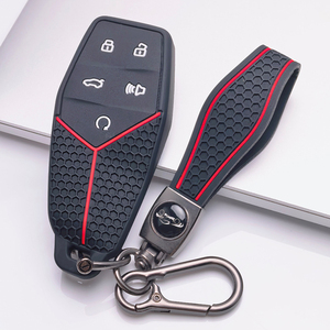 Coque de clé en silicone avec cordon de sécurité à mousqueton, qualité supérieure, anti-rayures, élégante, pour <span class=keywords><strong>MG</strong></span> <span class=keywords><strong>Motor</strong></span> MG3 MG4 MG5 MG6 ZS ZST HS <span class=keywords><strong>EHS</strong></span> - Product Image 5