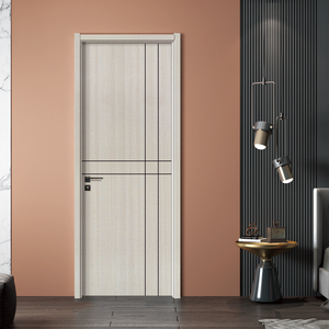 Cửa nội thất bằng gỗ PVC Chất lượng cao cách âm với thiết kế tối giản bề mặt hoàn thiện cho phòng ngủ bệnh viện và khách sạn - Product Image 6