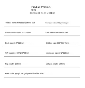 Bán buôn khuyến mại mặt Hàng quà tặng sang trọng máy tính xách tay A5 Tạp Chí da tùy chỉnh văn phòng kinh doanh nhật ký công ty bộ quà tặng với Cup - Product Image 6