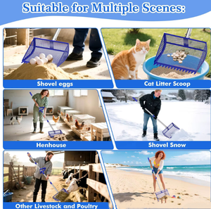 Ramasse-crottes multi-niveaux en acier inoxydable écologique PetFit pour poulailler, litière pour chat, fumier de cheval - Réutilisable et durable pour les déchets d'animaux - Product Image 5