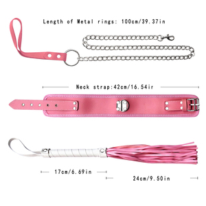 Kits de Bondage sexual, esposas, puños de tobillo, abrazaderas, mordaza de <span class=keywords><strong>bola</strong></span>, cuerda con los ojos vendados, juego de ataduras de cuero, juguete de juego de rol para principiantes SM, Kits BDSM - Product Image 4