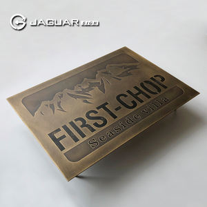 Brandnewsign piastra metallica molto popolare all'ingrosso ottone 3d piccolo metallo cartello da tavolo per ufficio/case/hotel - Product Image 2