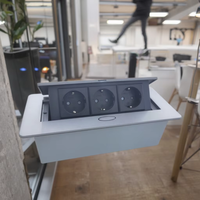 16A 13A Courant nominal Pop-Up Boîte de prise de table Prises anti-poussière USB a Ports UK & US Plug Boîte de table standard