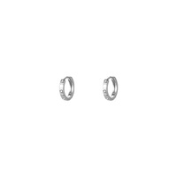Cerceaux à la mode 925 en argent Sterling cercle rond petit zircon cubique Simple boucle d'oreille pour femmes hommes en gros bijoux fins