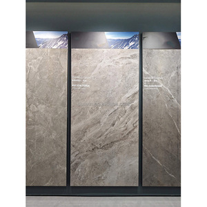 Azulejos Finos de Cerámica de Porcelana Pulida, Formato Grande de 1 Metro Cuadrado, Piedra Sinterizada de Travertino para Salón, Comedor, Sala de Estar y Exteriores - Product Image 1