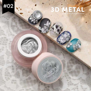 Nuevo Gel Metálico en Relieve de 4 Colores y 12 ml, Sin Necesidad de Lavar, Pegamento para Pintura Tridimensional 3D, Pegamento para Uñas UV para Salones de Belleza - Product Image 5