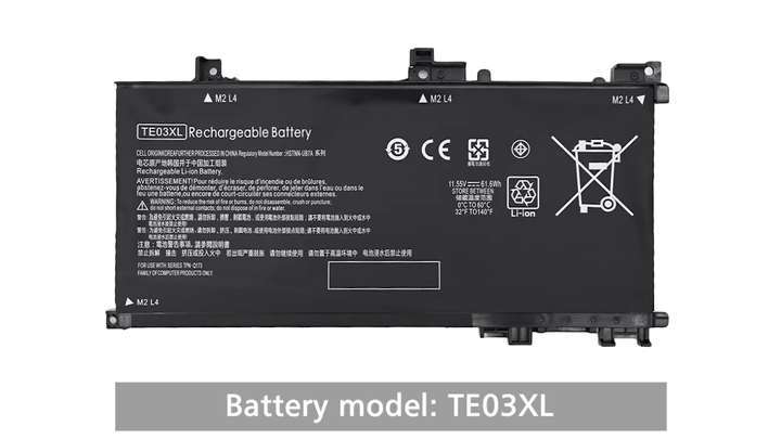 WAKEACH Batterie TE03XL Pour HP Pavilion 15 Omen 15-BC - Remplacement 55Wh