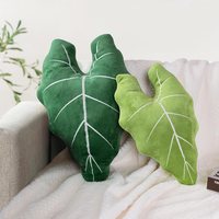 Bantal Plush Philodendron Gloriosum 15 Inch untuk Pecinta Tanaman, Dekorasi Kamar Tidur dan Ruang Anak, Bantal Hias Daun 3D