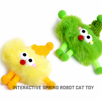 Jouet pour chat en peluche interactif de haute qualité avec herbe à chat intégrée pour chats d'intérieur