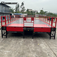 Plateforme de déchargement modulaire robuste STRONGWAY rouge, niveleur de quai électrique hydraulique 22000 LBS, plateforme de chargement de marchandises, élévateur