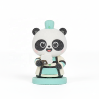 Personnages de panda en silicone 3D personnalisés Figurine en caoutchouc PVC souple Jouet Figurine de décoration de bureau