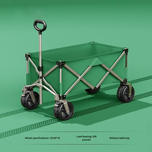 Wholesale Four-Wheel Portable Shopping Cart <b>Foldable</b> Self-Driving Camping <b>Trolley</b> Outdoor Camp Vehicle with Storage Features - Product Image 5