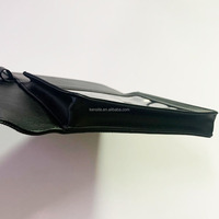 Porte-documents de voiture en cuir PU noir A4, organiseur de permis de conduire et de carte grise avec plusieurs poches transparentes pour cartes