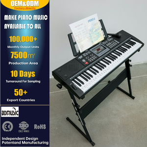 Teclado Electrónico de 61 Teclas <span class=keywords><strong>BD670</strong></span>, Piano Electrónico de Plástico para Estudiantes, Portátil para Viajes, con Batería AA, Rueda de Afinación, Micrófono Incorporado - Product Image 1