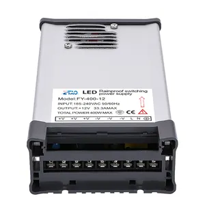 Adaptador a prueba de lluvia de 400W, fuente de alimentación Dc China 12 V Smps, fuente de alimentación de 12 voltios Ac, módulo Acdc de 400W, fuente de alimentación Led