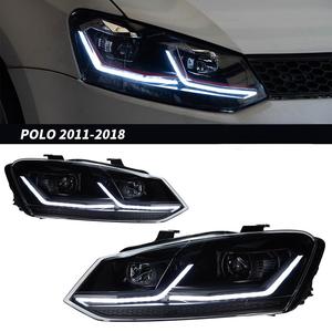 Fari a LED per <span class=keywords><strong>Volkswagen</strong></span> <span class=keywords><strong>POLO</strong></span> 6R MK5 2011-2018, Aggiornamento Parti Auto VW <span class=keywords><strong>Polo</strong></span>, Lampada Frontale LED con Proiettori - Product Image 1