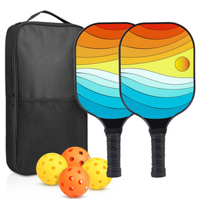 Juego de palas de pickleball con bolsa de transporte de nailon, mango antideslizante de fibra de vidrio de 43x21x8cm, entretenimiento al aire libre - Product Image 1