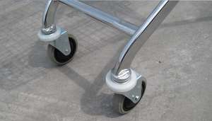 क्रोम प्लेटेड 100 एल यूरोपीय शैली सुपरमार्केट धातु ट्रॉली, 100 एल सुपरमार्केट शॉपिंग कार्ट ट्रॉली - Product Image 5