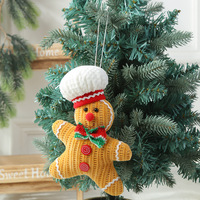 Adorables décorations de Noël en forme d'homme en pain d'épices en peluche, deux styles, en velours côtelé doux, décorations festives à suspendre à l'arbre de Noël, cadeau de fêtes