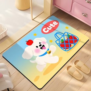 Alfombra de suelo con diseño de perro de dibujos animados Yongjin, de 38x58cm, 48x78cm, 58x88cm, de tierra de diatomeas, para entrada, dormitorio, sala de estar - Product Image 2