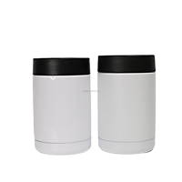 Glacière isotherme écologique en acier inoxydable et verre de 12 oz avec couvercle pour cola, bière et boissons mixtes, sublimation personnalisée