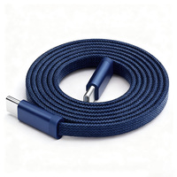 Kabel Data Pengisian Cepat Tipe-C PD60W Berbahan Nilon Kepang untuk Iphone17, Kabel Pengisian Warna Oranye, Harga Pabrik