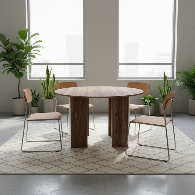 Modern Adjustable Folded Stable Customized Color Size Eco-friendly Wood Dining Table