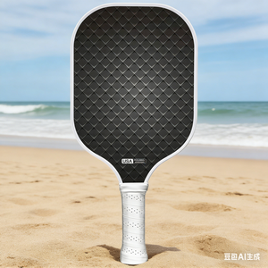 Custom Edgeless Portable Indoor Sport High End Carbon Fiber Pickleball Paddle with Honeycomb Core - Product Image 1