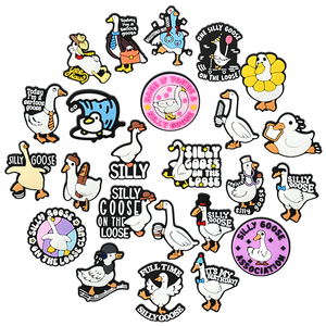 Nueva Tendencia en Promoción: Adornos de PVC Suave con Forma de Ganso de Dibujos Animados, Lindos y Divertidos, para <span class=keywords><strong>Zapatos</strong></span>, de 2.5-3.5 cm - Product Image 2