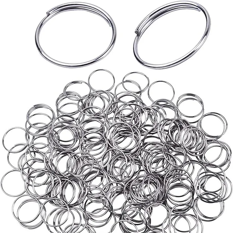 Silberne runde gekräftige geschlitzte kreisförmige Ringclips für Kristalllampen Kristallvorhang Kristallgarlande kreisförmige Ringclips